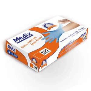 LUVA NITRILICA SEM PO AZUL TAM G 100 UN - MEDIX
