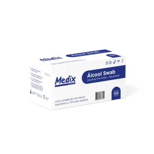 ALCOOL SWAB SACHE INDIV 30 X 60 MM - 100 UND - MEDIX