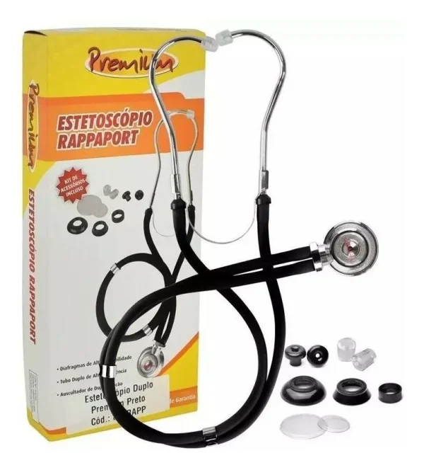 ESTETOSCOPIO RAPPAPORT PREMIUM COR PRETO