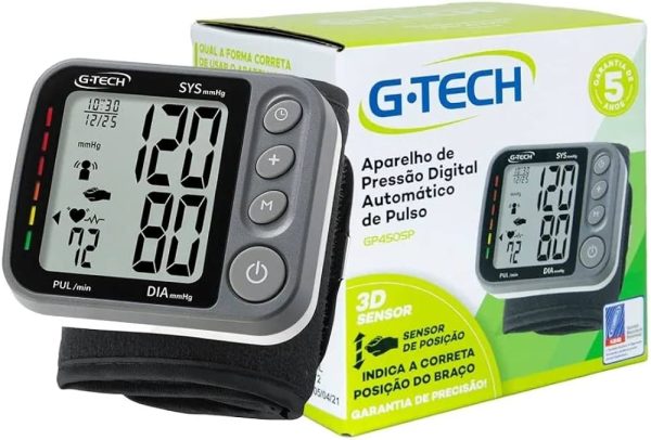 APARELHO DE PRESSAO DIGITAL AUTOMATICO DE PULSO G-TECH 3D
