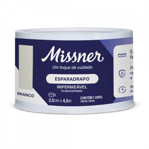 ESPARADRAPO IMPERMEAVEL 2,5 CM X 4,5 M BRANCO - MISSNER