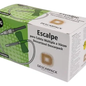 ESCALPE COLETA MÚLTIPLA A VÁCUO 21G (VERDE) DESCARPACK C/ 100