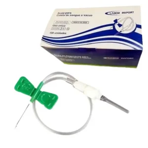 SCALP PARA COLETA DE SANGUE A VÁCUO 21G (VERDE) LABOR IMPORT C/100