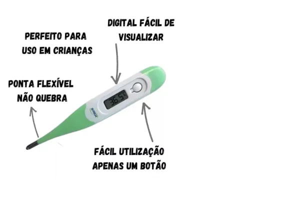 TERMOMETRO CLINICO DIGITAL G-TECH MODELO TH 400 COM SELO - Imagem 2