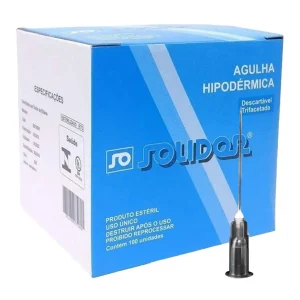 AGULHA HIPODERMICA 30 X 0,70MM - SOLIDOR C/100