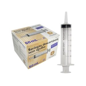 SERINGA DESCARTAVEL S/AGULHA 60 ML BICO SLIP - DESCARPACK - C/25