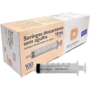SERINGA DESCARTÁVEL 10 ML BICO SLIP - DESCARPACK C/100