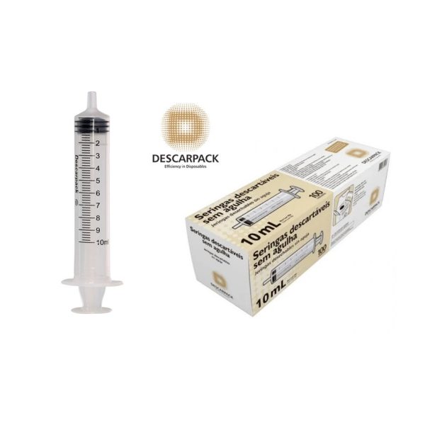SERINGA DESCARTÁVEL 10 ML BICO SLIP - DESCARPACK C/100 - Imagem 2
